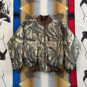Vintage Men’s Columbia Reversible Camouflage Hunting Shooting Puffer Jacket SZ L